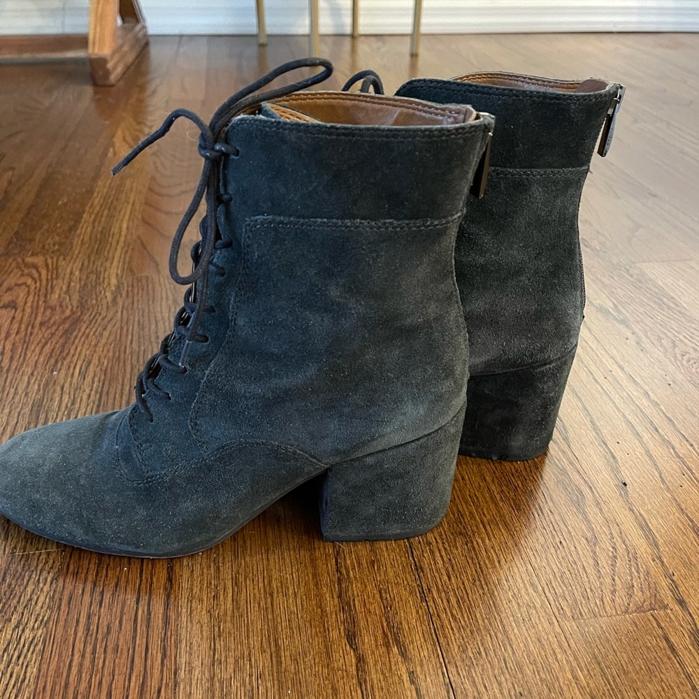 Franco sarto gray suede boots size 8  good condition
